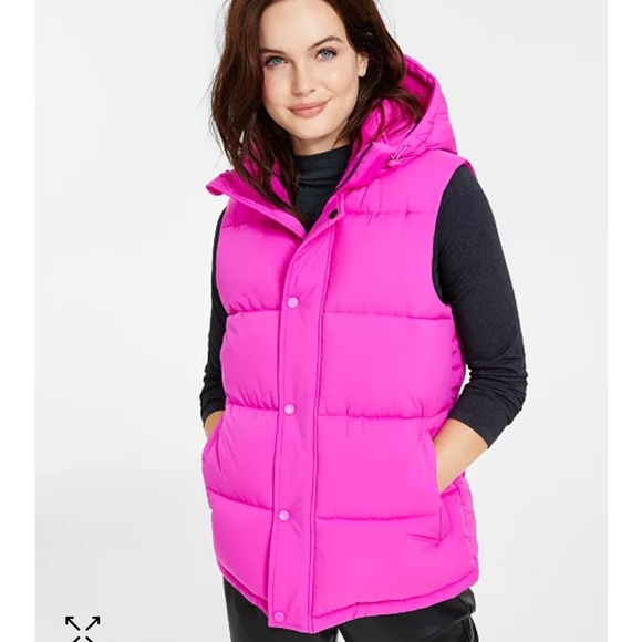 BCBG Pink Puffer Vest - Picture 1 of 2